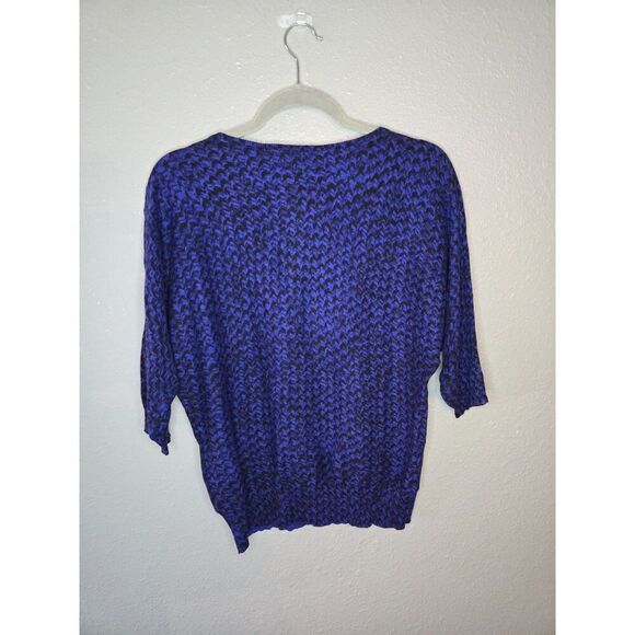 Dana Buchman Women's NWT Blue and Black Sweater Size Small - Picture 7 of 7